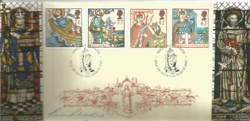 Pam Rhodes signed Scott official FDC to commemorate the Mission of Faith. Full Set. Postmark 11th