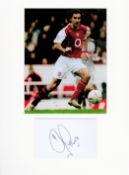 Football Robert Pires 16x12 overall Arsenal mounted signature piece includes signed album page and a