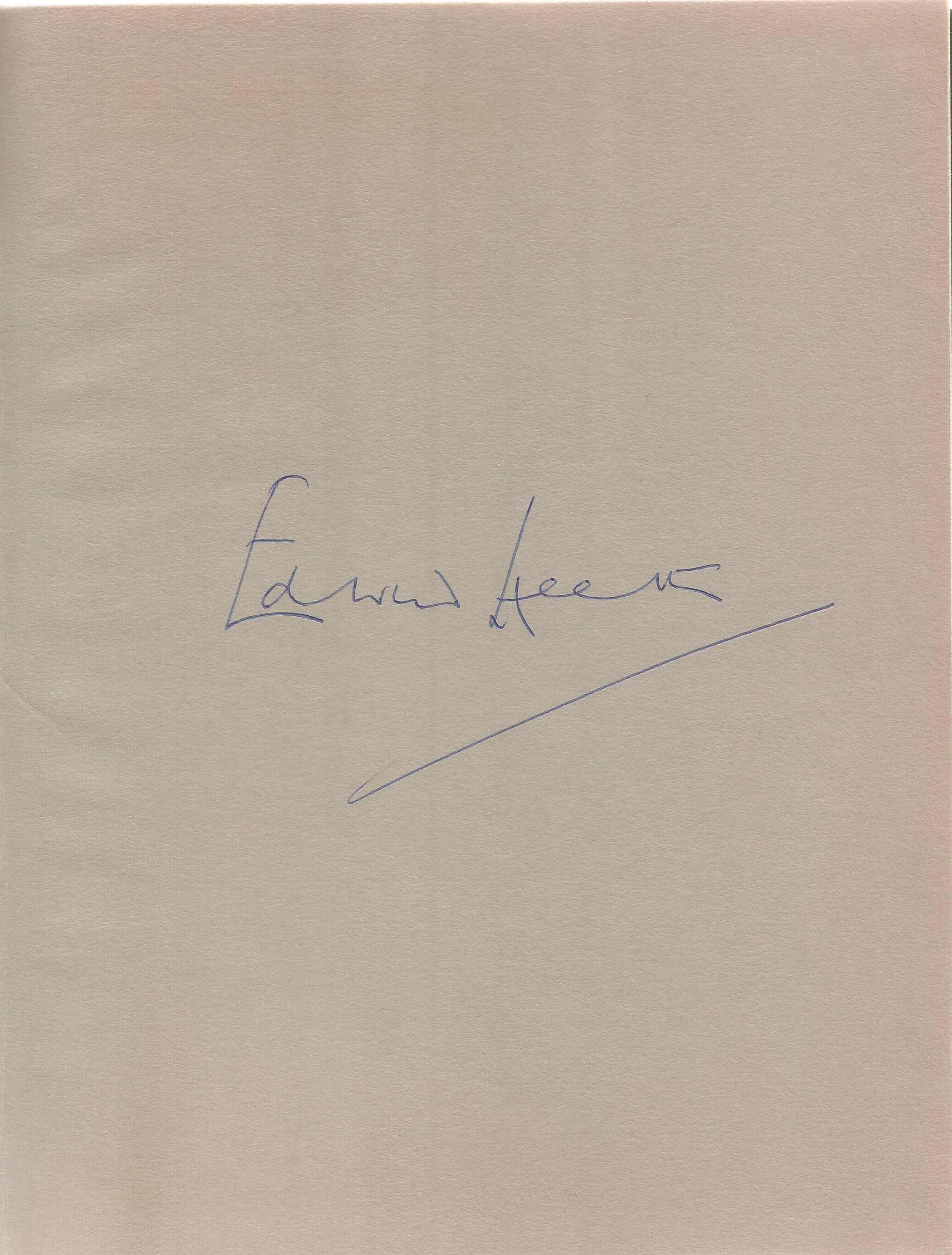 Signed Book Music A Joy For Life by Edward Heath Hardback Book 1976 Signed by Edward Heath on the - Image 2 of 4