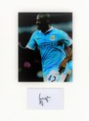 Football Yaya Toure 16x12 overall Manchester City mounted signature piece includes signed album page