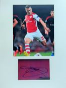 Football Jack Wilshire 16x12 overall Arsenal mounted signature piece includes signed album page