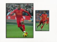 Football Daniel Sturridge 16x12 Liverpool mounted signature piece includes one signed colour photo