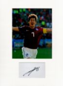 Football Park Ji sung 16x12 overall South Korea mounted signature piece includes signed album page