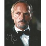 Julian Glover signed 10 x 8 inch colour James Bond photo portrait dinner jacket photo. Good