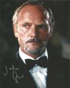 Julian Glover signed 10 x 8 inch colour James Bond photo portrait dinner jacket photo. Good