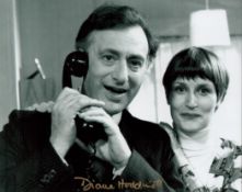 Diana Hoddinott signed 10 x 8 inch b/w photo as Annie Hacker, the wife of Jim Hacker, in the