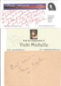 Singer Sheila Ferguson handwritten note on her personalised compliments slip, Actress Vicki Michelle