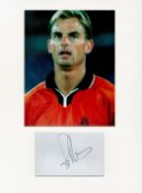Football Ronald de Boer 16x12 overall mounted signature piece includes a signed album and a colour