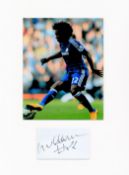 Football Willian 16x12 overall Chelsea mounted signature piece includes signed album page and a