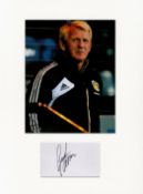 Football Gordon Strachan 16x12 overall Scotland mounted signature piece includes signed album page