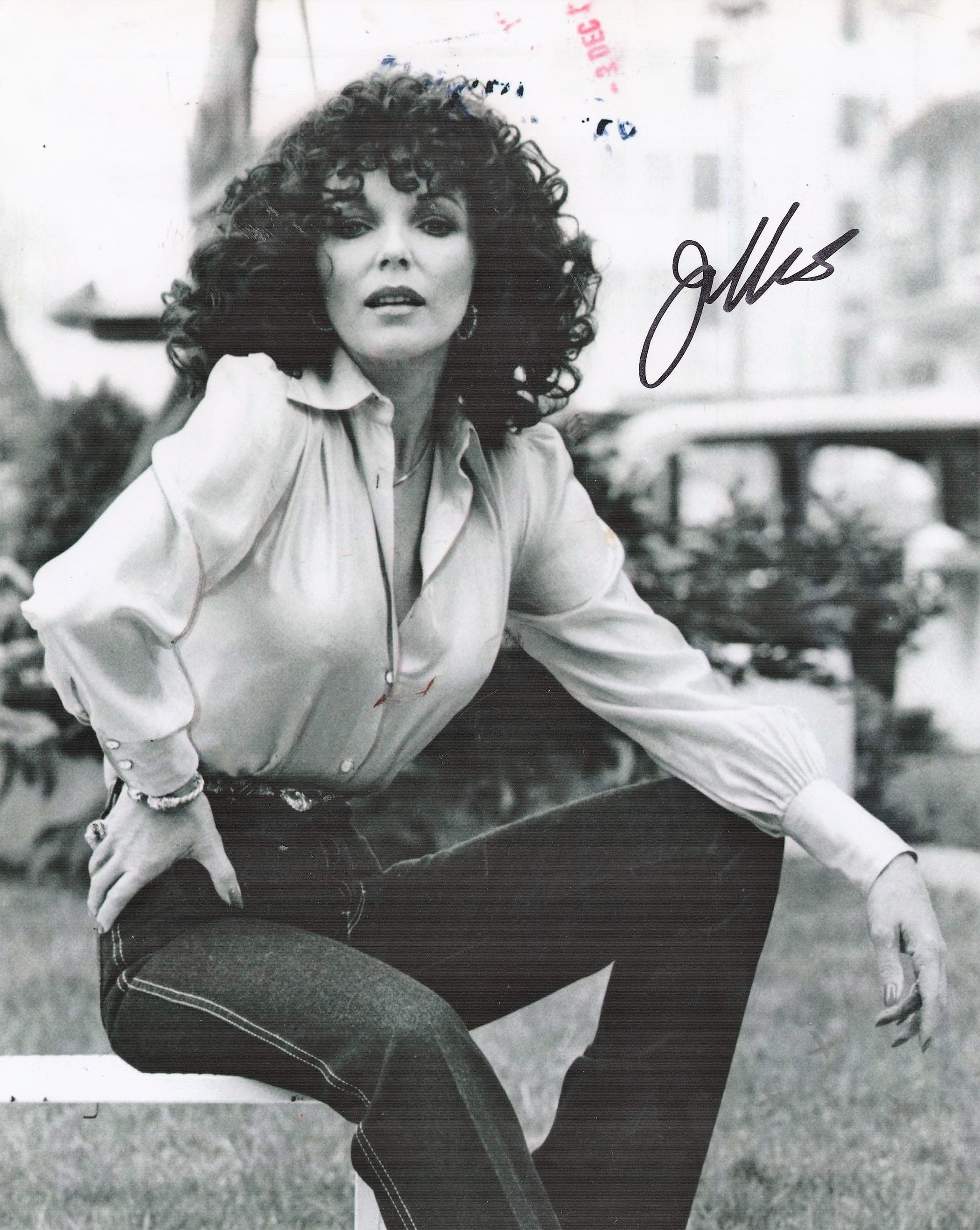 Joan Collins Black and White 10x8 Fashion shot signed. Good condition. All autographs come with a