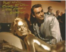 Shirley Eaton as Jill Masterson James Bond signed 10x8 inch colour photo appearing with Sean Connery