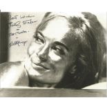 Shirley Eaton signed James Bond 10x8 inch black and white photo Goldfinger also signed cast name