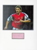 Football Tony Adams 16x12 Arsenal mounted signature piece includes signed album page and colour