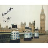 Rula Lenska and Phillip Voss Doctor Who 10x8 Coloured Photo of Daleks. Signed by 2. Good