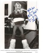 Actor Lynn Holly Johnson 10x8 Signed Black and White Photo pictured as Bibi in the film For Your
