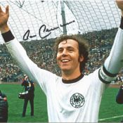 Franz Beckenbauer signed 12x8 colour photo. Good condition. All autographs come with a Certificate