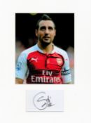 Football Santi Cazorla 16x12 overall Arsenal mounted signature piece includes signed album page