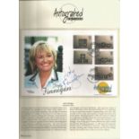Judy Finnigan signed Autograph Editions Official FDC Occasions 2001. Set on nice A4 descriptive