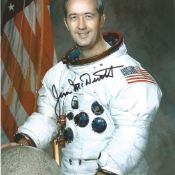 Space Apollo astronaut Jim McDivitt signed 10x8 colour photo. Good condition. All autographs come