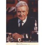 Patrick McNee British actor most famous for starring in the tv series The Avengers signed 6x8