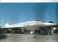 Capt Jeremy Rendall signed 12x8 colour Concorde photo. Good condition. All autographs come with a