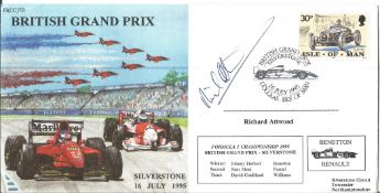 Motor Racing Richard Attwood signed FDC to commemorate the Formula 1 Championship 1995 at