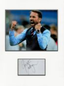 Football Gareth Southgate 16x12 overall England mounted signature piece includes signed album page