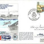 Rare Battle of Britain pilot Cdre M Birrell and Captain G. C. Baldwin signed Navy cover to