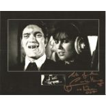 Caroline Munro as Naomi signed 10 x 8 inch b/w James Bond photo with Richard Kiel as Jaws. Good