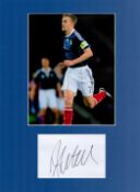 Football Darren Fletcher 16x12 overall Scotland mounted signature piece includes signed album page