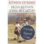 Signed Book Between Extremes by Brian Keenan and John McCarthy 2000 Softback Book Signed by Brian