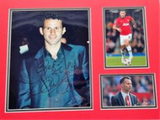 Football Ryan Giggs 16x12 overall Manchester United mounted signature piece includes one signed