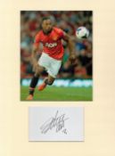 Football Patrice Evra 16x12 overall Manchester United mounted signature piece includes signed