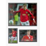 Football Brandon Williams 16x12 overall Manchester United mounted signature piece includes signed