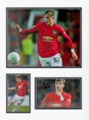 Football Brandon Williams 16x12 overall Manchester United mounted signature piece includes signed
