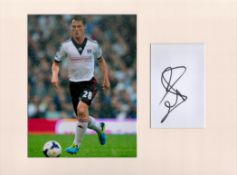 Football Scott Parker 16x12 overall Fulham mounted signature piece includes signed album page and