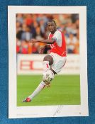 Patrick Vieira signed 22x16 Big Blue Tube Print picturing Arsenal's Inspirational Captain in