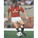 Football, Arthur Albiston 16x12 signed colour photograph pictured in action whilst playing for