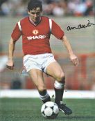Football, Arthur Albiston 16x12 signed colour photograph pictured in action whilst playing for