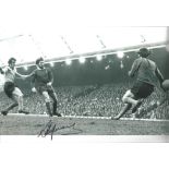 Football Steve Heighway signed 12x8 Liverpool black and white photo. Good condition. All