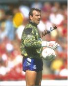 Football Neville Southall 10x8 signed colour photo pictured playing for Everton. Good condition. All