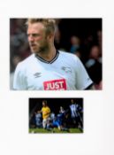 Football Johnny Russell 16x12 overall Derby County mounted signature piece includes signed colour
