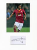 Football Gervinho 16x12 overall Roma mounted signature piece includes signed album page and a colour