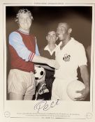 PELE Handsigned 20x16in size. Colourised Print. Limited Edition 31/100. Sporting Legends,