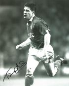 Football Tony Cottee 10x8 signed black and white photo pictured in action for Everton. Good