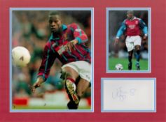 Football Ugo Ehiogu 16x12 overall Aston Villa mounted signature piece includes a signed album page