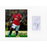 Football Fred 16x12 overall Manchester United mounted signature piece includes signed album page and