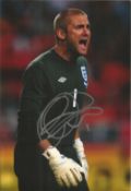 Football Robert Green 10x8 signed colour photo pictured while playing for England. Good condition.