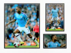 Football Raheem Sterling 16x12 overall Manchester City mounted signature piece includes One signed